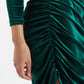 Louche Salli Velvet Ruched Side Mini Dress