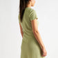 Sam Waffle Knit V-Neck Mini Dress - Pistachio