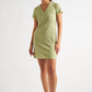 Sam Waffle Knit V-Neck Mini Dress - Pistachio