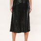 Louche Saro Sequin Midi Skirt - Green