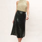 Louche Saro Sequin Midi Skirt - Green
