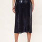 Louche Saro Sequin Midi Skirt - Navy