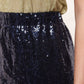 Louche Saro Sequin Midi Skirt - Navy