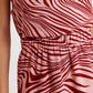 Saro Zebra Pop Print Bias Midi Skirt - Pink