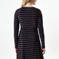 Sidney Sparkle Stripe Fit & Flare Mini Dress - Gold