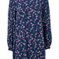 Sola Naïve Posy Print Long Sleeve Mini Dress - Navy