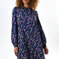 Sola Naïve Posy Print Long Sleeve Mini Dress - Navy