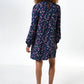 Sola Naïve Posy Print Long Sleeve Mini Dress - Navy