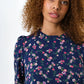 Sola Naïve Posy Print Long Sleeve Mini Dress - Navy