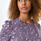 Sola Naïve Posy Print Long Sleeve Mini Dress - Violet