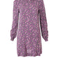 Sola Naïve Posy Print Long Sleeve Mini Dress - Violet