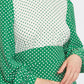 Louche Sorrel Polka Dot Print Long Sleeve Midi Dress