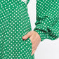 Louche Sorrel Polka Dot Print Long Sleeve Midi Dress