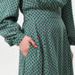 Sorrel Flower Tile Print Midi Dress