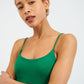 Soumia Jersey Bodice And Recycled Cotton Skirt Midaxi Dress - Green