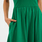 Soumia Jersey Bodice And Recycled Cotton Skirt Midaxi Dress - Green