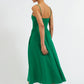 Soumia Jersey Bodice And Recycled Cotton Skirt Midaxi Dress - Green