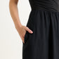 Soumia Jersey Bodice And Recycled Cotton Skirt Midaxi Dress - Black