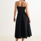 Soumia Jersey Bodice And Recycled Cotton Skirt Midaxi Dress - Black