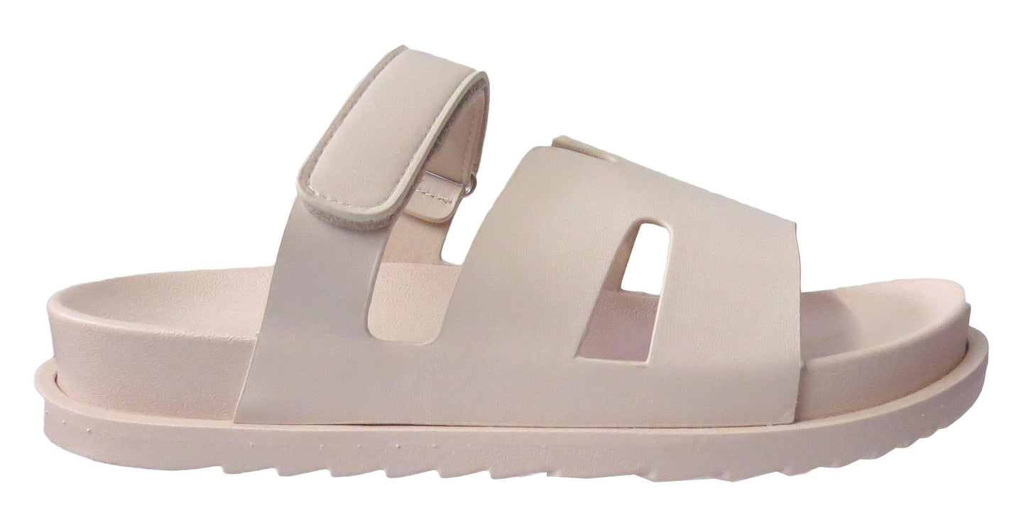 Anna Women's Stylish Two-Strap Slide Sandals - Comfortable Open Toe Chic Sandals