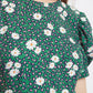 Louche Stasia Roaring Daisy Print V Back Puff Sleeve Midi Dress - Green