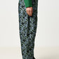 Sutton Blossom Jacquard Barrel Trouser - Black