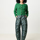 Sutton Blossom Jacquard Barrel Trouser - Black