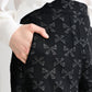 Sutton Black Bow Jacquard Barrel Trousers