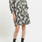 Suzanne Flower Patch Mini Dress Black/White