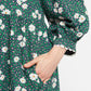 Louche Suzanne Roaring Daisy Print Long Sleeve Mini Dress - Green
