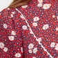 Louche Suzanne Roaring Daisy Print Long Sleeve Mini Dress - Red
