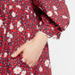 Louche Suzanne Roaring Daisy Print Long Sleeve Mini Dress - Red