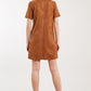 Louche Sylvie Faux Suede Mini Dress
