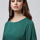 Safa Green Cut Out Back Midi Dress