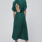 Safa Green Cut Out Back Midi Dress