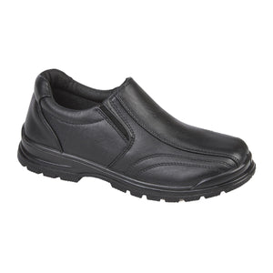 Scramble Black Boys School Shoes