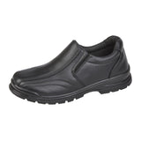 Scramble Black Boys Slip On School Shoes