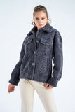 Gray Natural Sheepskin Shearling Jacket