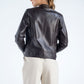 Brown Genuine Cropped Leather Jacket