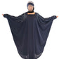 Blue Cutdana Abaya - Elegant Long Sleeve Dress with Unique Cutdana Design for Women