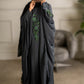 Coloured Embroidered Butterfly Abaya with Intricate Embroidery High-Quality Materials for Comfort and Durability Modest Style Staple Piece