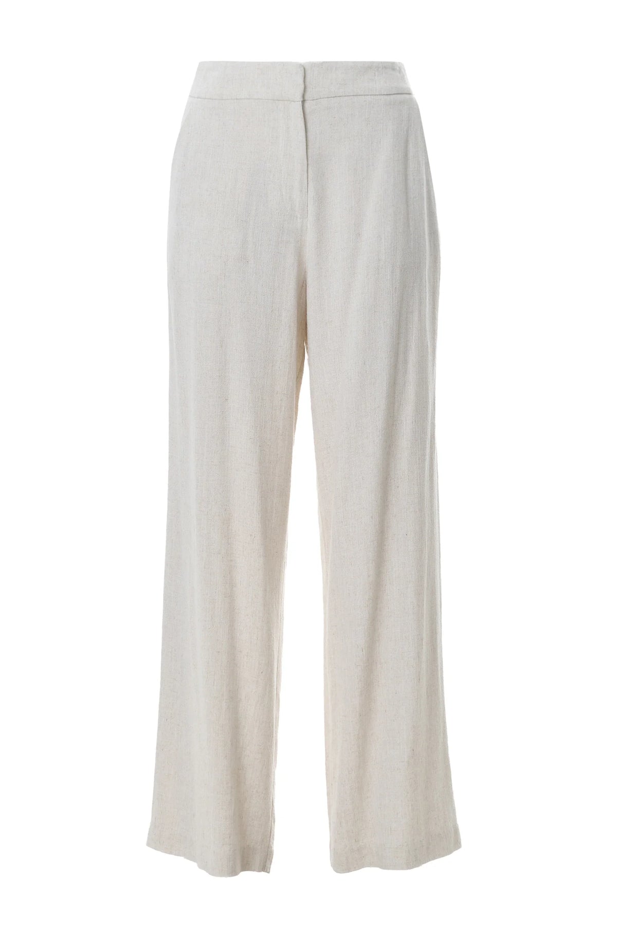 Tilde Linen Mix Straight Leg Trousers - Natural