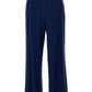 Tilde Linen Mix Straight Leg Trousers - Navy