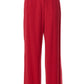 Tilde Linen Mix Straight Leg Trousers - Red