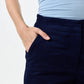 Tilde Lightweight Baby Cord Wide Leg Trousers - Navy