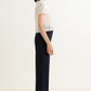 Tilde Navy Pinstripe Straight Leg Trouser