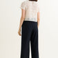 Tilde Navy Pinstripe Straight Leg Trouser