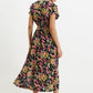 Unity Flower Burst V-Neck Midi Dress