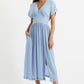 Unity Petite Dot V-Neck Midi Dress