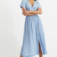 Unity Petite Dot V-Neck Midi Dress